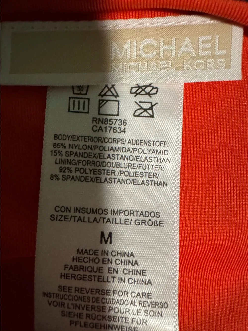 Michael Kors hygiene liner